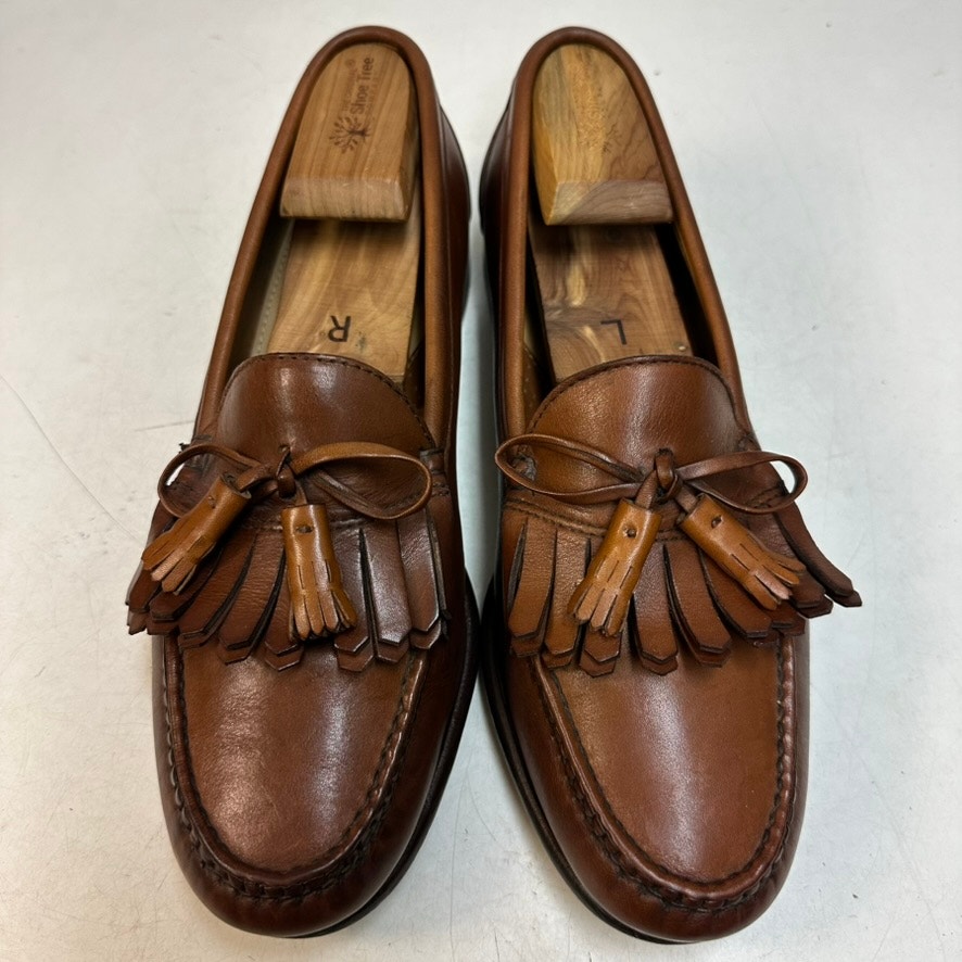New Heels Rancourt & Co. X Footjoy Tassel Loafers Kiltie Brown Made Usa 10.5 D